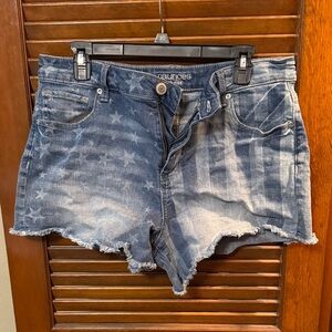 Maurices Blue Star Pattern Jean Shorts